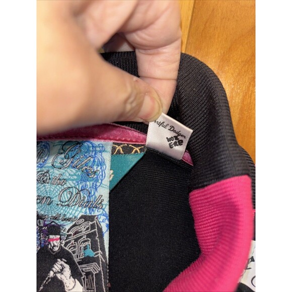 Artful Dodger Jacket Men 4X Allover Print Skater Hip Hop Paint Music Embroider - Picture 6 of 16